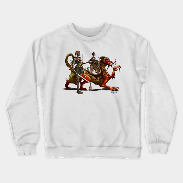 On the Hunt Crewneck Sweatshirt by UBiv Art Gallery